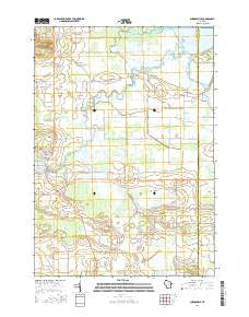 Auroraville Wisconsin Current topographic map, 1:24000 scale, 7.5 X 7.5 Minute, Year 2016
