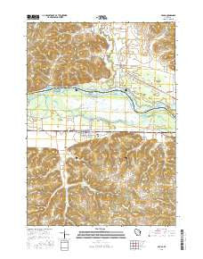 Avoca Wisconsin Current topographic map, 1:24000 scale, 7.5 X 7.5 Minute, Year 2016