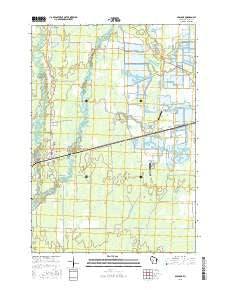 Babcock Wisconsin Current topographic map, 1:24000 scale, 7.5 X 7.5 Minute, Year 2015