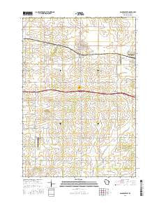 Baldwin West Wisconsin Current topographic map, 1:24000 scale, 7.5 X 7.5 Minute, Year 2015