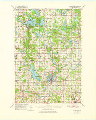 Balsam Lake Wisconsin Historical topographic map, 1:62500 scale, 15 X 15 Minute, Year 1950