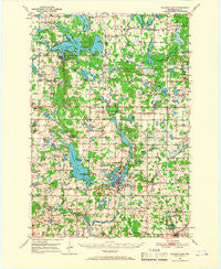 Balsam Lake Wisconsin Historical topographic map, 1:62500 scale, 15 X 15 Minute, Year 1950