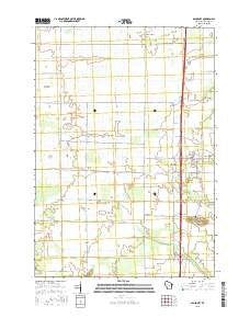 Bancroft Wisconsin Current topographic map, 1:24000 scale, 7.5 X 7.5 Minute, Year 2015