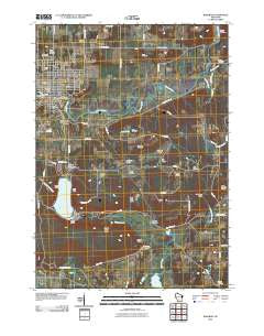 Baraboo Wisconsin Historical topographic map, 1:24000 scale, 7.5 X 7.5 Minute, Year 2010