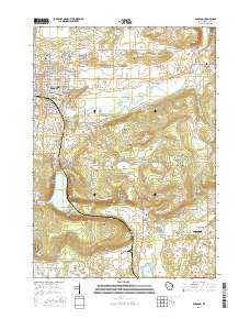 Baraboo Wisconsin Current topographic map, 1:24000 scale, 7.5 X 7.5 Minute, Year 2016