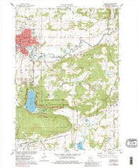 Baraboo Wisconsin Historical topographic map, 1:24000 scale, 7.5 X 7.5 Minute, Year 1975