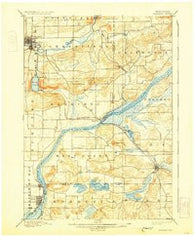 Baraboo Wisconsin Historical topographic map, 1:62500 scale, 15 X 15 Minute, Year 1895