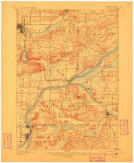 Baraboo Wisconsin Historical topographic map, 1:62500 scale, 15 X 15 Minute, Year 1895