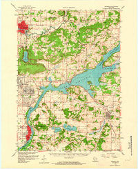 Baraboo Wisconsin Historical topographic map, 1:62500 scale, 15 X 15 Minute, Year 1959