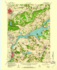 Baraboo Wisconsin Historical topographic map, 1:62500 scale, 15 X 15 Minute, Year 1959