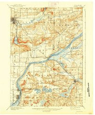 Baraboo Wisconsin Historical topographic map, 1:62500 scale, 15 X 15 Minute, Year 1895