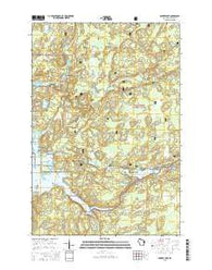 Barker Lake Wisconsin Current topographic map, 1:24000 scale, 7.5 X 7.5 Minute, Year 2015