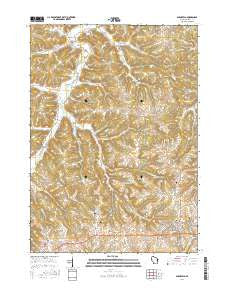 Barneveld Wisconsin Current topographic map, 1:24000 scale, 7.5 X 7.5 Minute, Year 2016