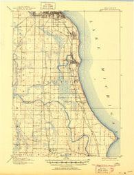 Bayview Wisconsin Historical topographic map, 1:62500 scale, 15 X 15 Minute, Year 1901