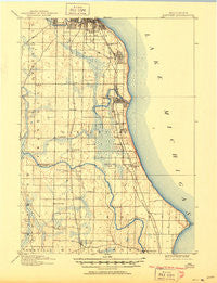 Bayview Wisconsin Historical topographic map, 1:62500 scale, 15 X 15 Minute, Year 1901