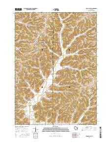 Bear Valley Wisconsin Current topographic map, 1:24000 scale, 7.5 X 7.5 Minute, Year 2016