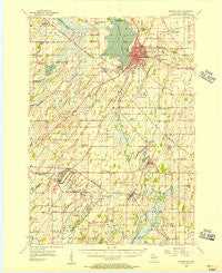 Beaver Dam Wisconsin Historical topographic map, 1:62500 scale, 15 X 15 Minute, Year 1955