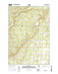 Becky Creek Wisconsin Current topographic map, 1:24000 scale, 7.5 X 7.5 Minute, Year 2015
