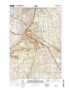 Bellevue Wisconsin Current topographic map, 1:24000 scale, 7.5 X 7.5 Minute, Year 2015