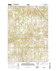 Bellinger Wisconsin Current topographic map, 1:24000 scale, 7.5 X 7.5 Minute, Year 2015