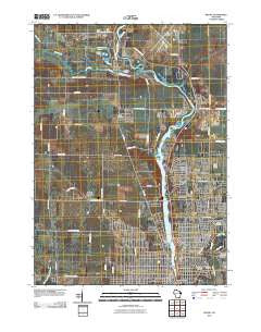 Beloit Wisconsin Historical topographic map, 1:24000 scale, 7.5 X 7.5 Minute, Year 2010