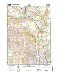Beloit Wisconsin Current topographic map, 1:24000 scale, 7.5 X 7.5 Minute, Year 2016