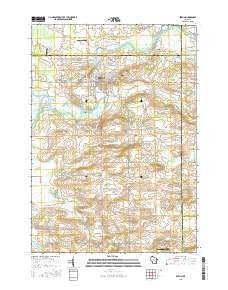 Berlin Wisconsin Current topographic map, 1:24000 scale, 7.5 X 7.5 Minute, Year 2015