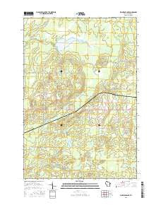 Big Briens Lake Wisconsin Current topographic map, 1:24000 scale, 7.5 X 7.5 Minute, Year 2015