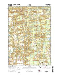 Big Falls Wisconsin Current topographic map, 1:24000 scale, 7.5 X 7.5 Minute, Year 2015
