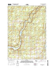 Big Falls Dam Wisconsin Current topographic map, 1:24000 scale, 7.5 X 7.5 Minute, Year 2015
