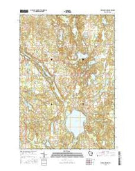 Big Round Lake Wisconsin Current topographic map, 1:24000 scale, 7.5 X 7.5 Minute, Year 2015