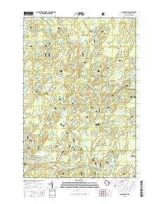 Blackwell Wisconsin Current topographic map, 1:24000 scale, 7.5 X 7.5 Minute, Year 2015