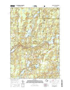 Blaisdell Lake Wisconsin Current topographic map, 1:24000 scale, 7.5 X 7.5 Minute, Year 2015