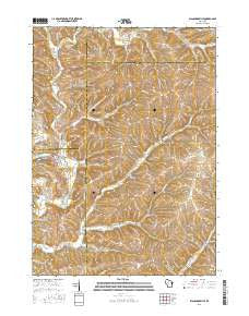Blanchardville Wisconsin Current topographic map, 1:24000 scale, 7.5 X 7.5 Minute, Year 2016