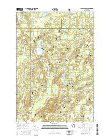 Blockhouse Lake Wisconsin Current topographic map, 1:24000 scale, 7.5 X 7.5 Minute, Year 2015