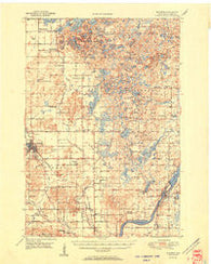 Bloomer Wisconsin Historical topographic map, 1:62500 scale, 15 X 15 Minute, Year 1951