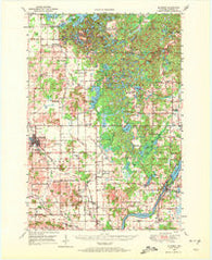 Bloomer Wisconsin Historical topographic map, 1:62500 scale, 15 X 15 Minute, Year 1949