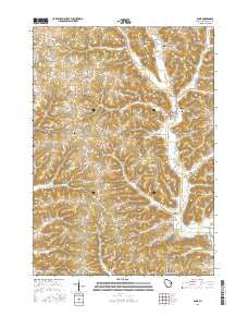 Boaz Wisconsin Current topographic map, 1:24000 scale, 7.5 X 7.5 Minute, Year 2016
