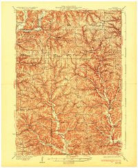 Boaz Wisconsin Historical topographic map, 1:62500 scale, 15 X 15 Minute, Year 1933