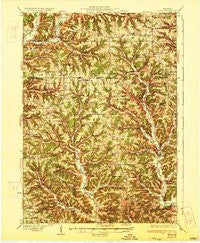 Boaz Wisconsin Historical topographic map, 1:62500 scale, 15 X 15 Minute, Year 1933