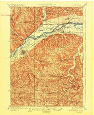 Boscobel Wisconsin Historical topographic map, 1:62500 scale, 15 X 15 Minute, Year 1933