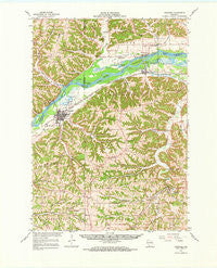 Boscobel Wisconsin Historical topographic map, 1:62500 scale, 15 X 15 Minute, Year 1967