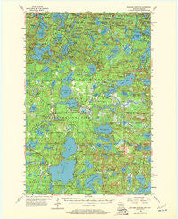 Boulder Junction Wisconsin Historical topographic map, 1:62500 scale, 15 X 15 Minute, Year 1955