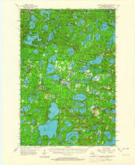 Boulder Junction Wisconsin Historical topographic map, 1:62500 scale, 15 X 15 Minute, Year 1955