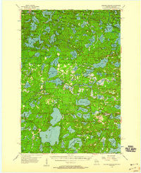 Boulder Junction Wisconsin Historical topographic map, 1:62500 scale, 15 X 15 Minute, Year 1955