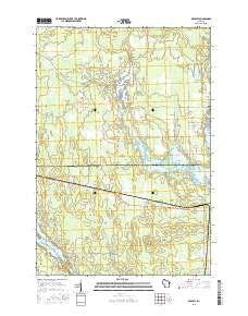 Bradley Wisconsin Current topographic map, 1:24000 scale, 7.5 X 7.5 Minute, Year 2015