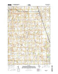 Brandon Wisconsin Current topographic map, 1:24000 scale, 7.5 X 7.5 Minute, Year 2015