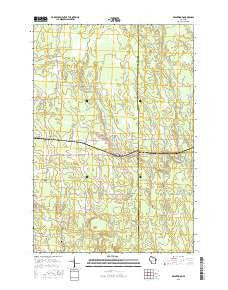 Brantwood Wisconsin Current topographic map, 1:24000 scale, 7.5 X 7.5 Minute, Year 2015