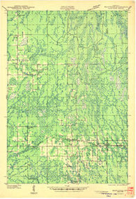 Brantwood Wisconsin Historical topographic map, 1:48000 scale, 15 X 15 Minute, Year 1943