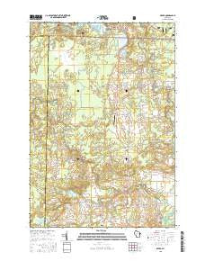 Breed Wisconsin Current topographic map, 1:24000 scale, 7.5 X 7.5 Minute, Year 2015